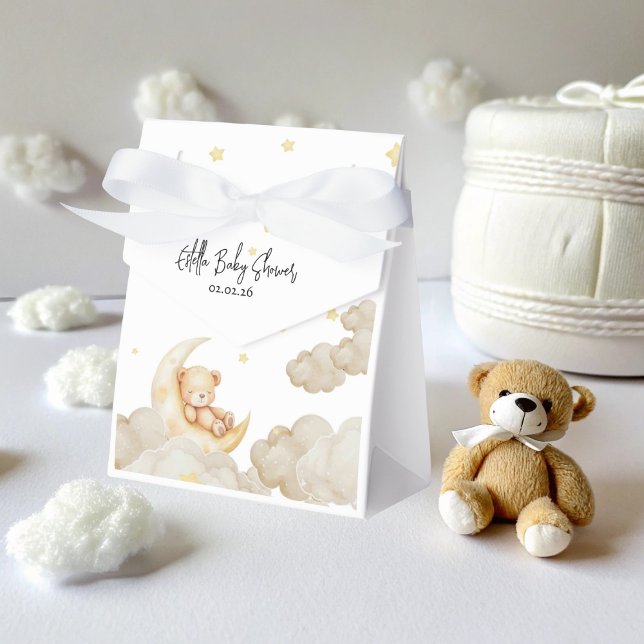 Over The Moon Teddy Bear  Stars Baby Shower Presentaskar (Skapare uppladdad)