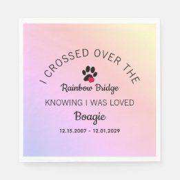 Over The Rainbow Bridge Custom Pet Memorial Pappersservett