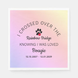 Over The Rainbow Bridge Custom Pet Memorial Pappersservett