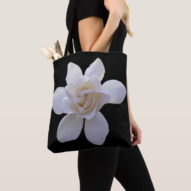 Över Tote - Gardenia på Black Tygkasse (Närbild)