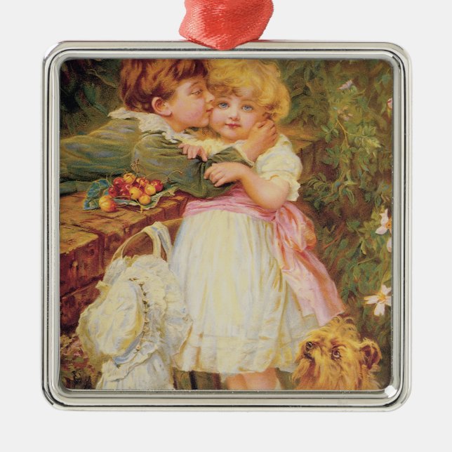 Över trädgårdsmuren julgransprydnad metall (Framsidan)