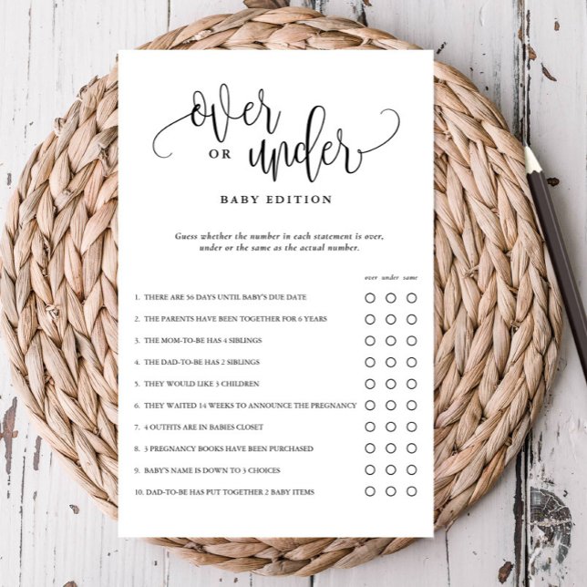 Över under Babyvisningsprogrammet Redigerbart Papp Flygblad (Skapare uppladdad)