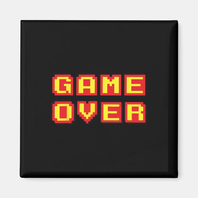 Över Vintage Retro Videospel Spelpresent Arkad Magnet (Framsidan)