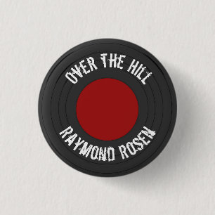 Över vinylrock N Roll Record Backe Knapp