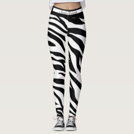 Över Zebra tryck.  Leggings