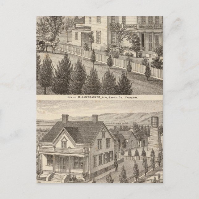 Överacker, nya bostäder vykort (Framsida)