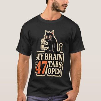 Överanalyserande Katt Roligt Meme T-Shirt