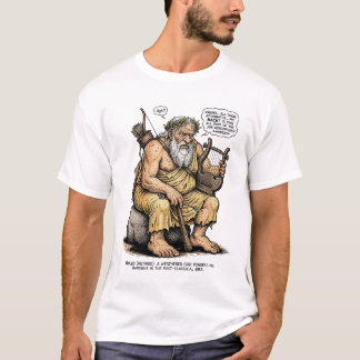 Överarbetad Apollo Pensionerad Gud Grekisk Mytolog T Shirt