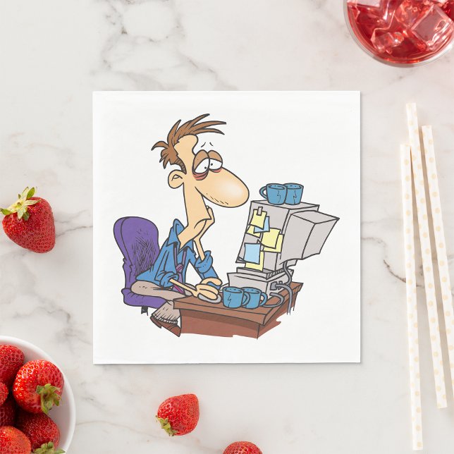 Överarbetade Office Worker-anställda med hög trösk Pappersservett (Skapare uppladdad)