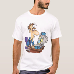 Överarbetade Office Worker-anställda med hög trösk T Shirt