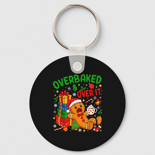 Överbakade och över julgodis gingerbrea nyckelring (Framsida)