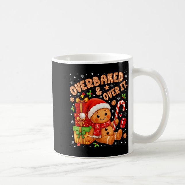 Overbaked And Over It Christmas Cookies Gingerbrea Kaffemugg (Höger)