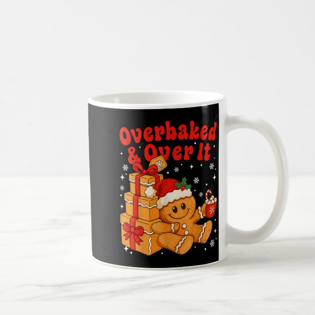 Overbaked And Over It Christmas Funny Cookies Ging Kaffemugg (Höger)
