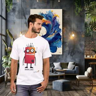 Överbelastad Robot   Rolig Geek T-Shirt för Vuxna