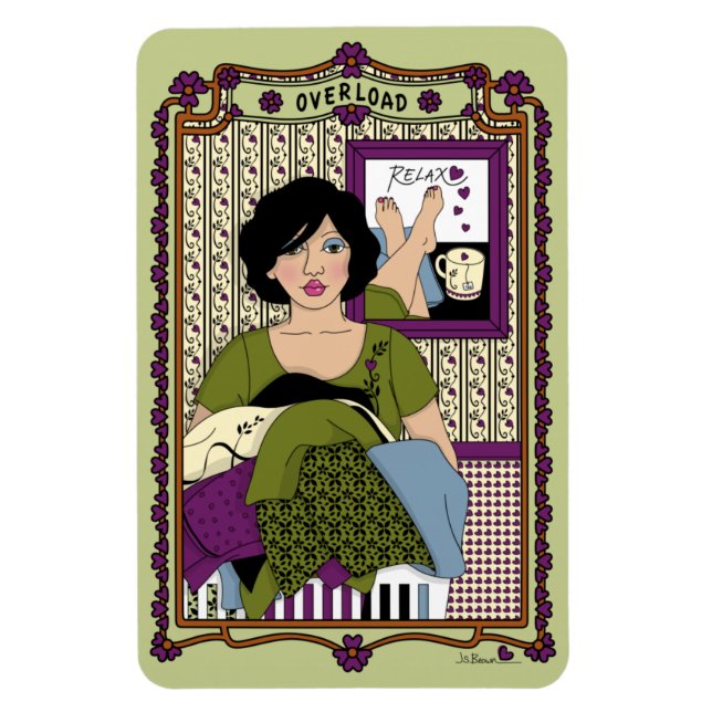 Överbelastning_A_4x6 Kylskåp Magnet (Vertikal)