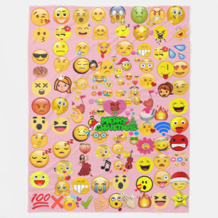 överbelastning av emoji fleecefilt