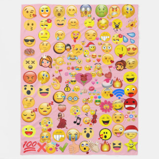 överbelastning av emoji fleecefilt