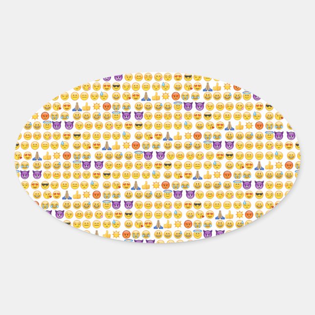 överbelastning av emoji ovalt klistermärke (Framsida)