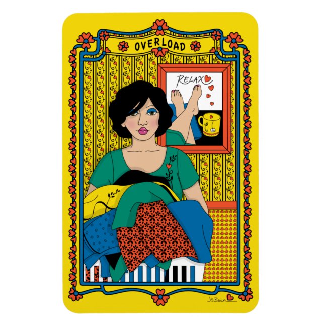 Överbelastning_B_4x6 Kylskåp Magnet (Vertikal)