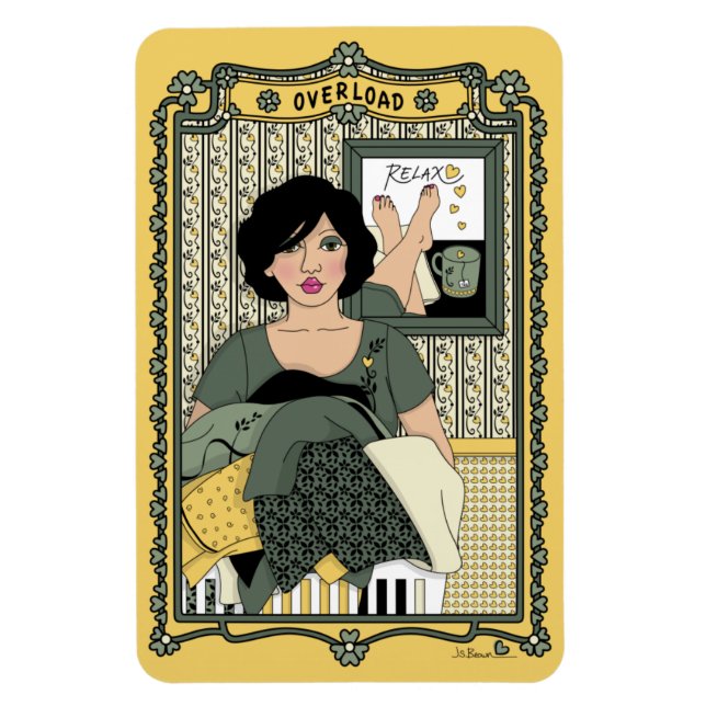 Överbelastning_C_4x6 Kylskåpsmagnet Magnet (Vertikal)