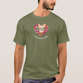 överbeskyddande chihuahua pappa rosor hjärta t shirt
