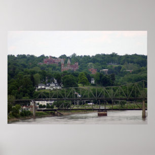 Överblick av Atchison, Kansas Poster