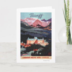Överblick av den Banff Springs Hotel affischen Kort
