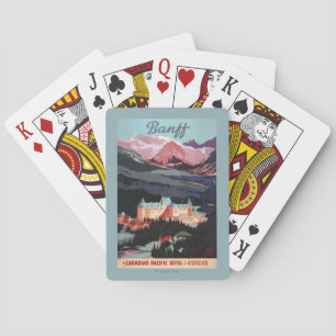 Överblick av den Banff Springs Hotel affischen Spel Kort