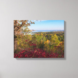 överblick av Lake Pepin från Frontenac State Park Canvastryck