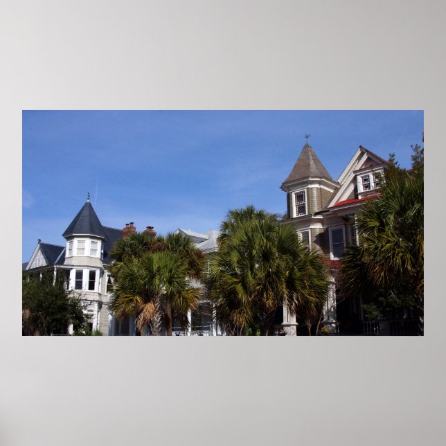 Överblick över Cannon Park, Charleston SC Poster (Framsidan)