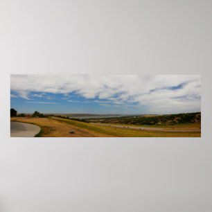 Överblick över Chamberlain, South Dakota Poster
