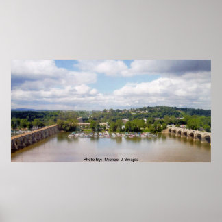 Överblick över Susquehanna River Poster