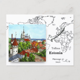 Överblickar Tallinn, Estland Vykort
