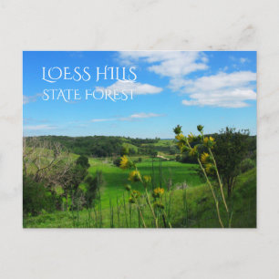 Överblicksvägen, Loess Hills State Forest, Iowa Vykort