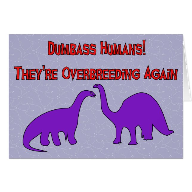 Overbreeding Dinosaurs Hälsningskort (Framsidan Horizontal)