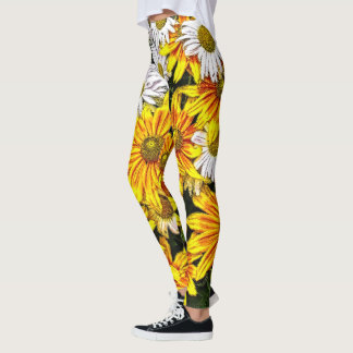 Överbrygga av blommadaisy leggings