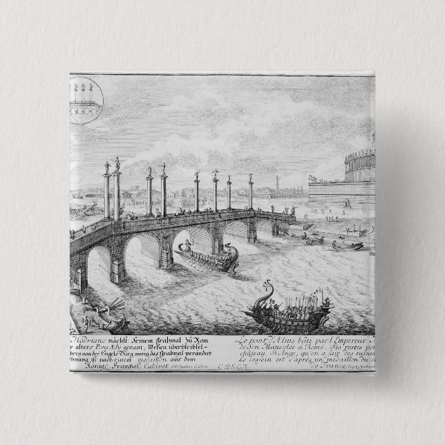 Överbrygga av den Aelius och Hadrians mausoleumen Knapp (Framsida)