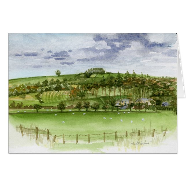"Överbrygga av Pauperhaugh" Northumberland, Hälsningskort (Framsidan Horizontal)