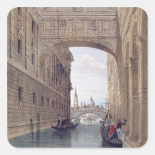 Överbrygga av Sighs, Venedig som inristas av Fyrkantigt Klistermärke