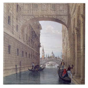 Överbrygga av Sighs, Venedig som inristas av Kakelplatta