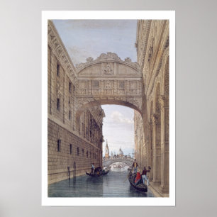 Överbrygga av Sighs, Venedig som inristas av Poster