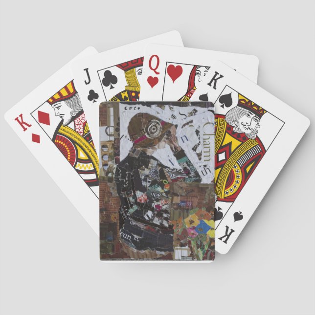 Överbrygga damkort spelkort (Baksidan)