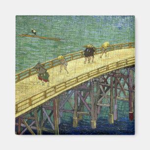 Överbrygga i regna (efter Hiroshige) Van Gogh Magnet