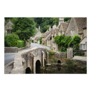 Överbrygga i slottet Combe, UK-tryck Fototryck