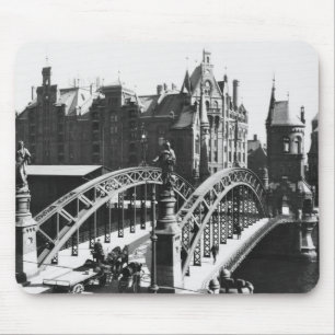 Överbrygga i Speicherstadten Hamburg, c.1910 Musmatta