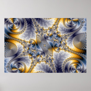 Överbrygga knyter kontakt - Mandelbrot Poster