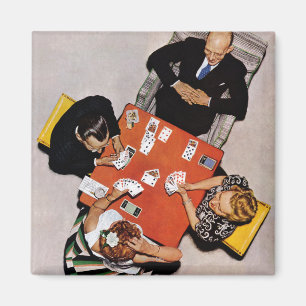 Överbrygga leken av Norman Rockwell Magnet