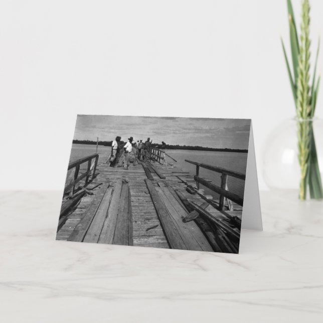 Överbrygga Marco Ö, Florida, 1935 Kort (Framsida)