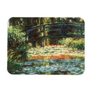 Överbrygga över näckrosdamm vid Claude Monet Magnet
