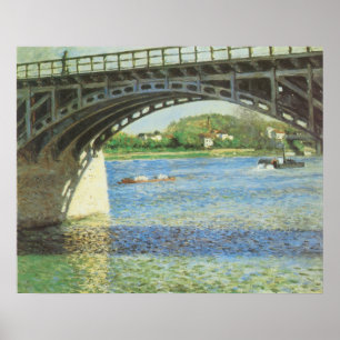 Överbrygga på Argenteuil av Gustave Caillebotte Poster